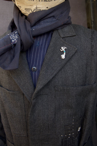 Wilson Lab Coat - Herringbone Wool - M (No Return)