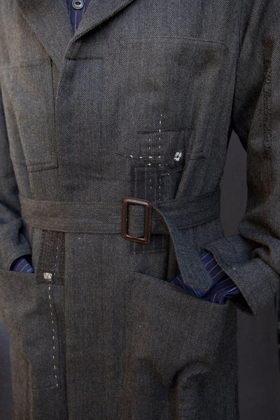 Wilson Lab Coat - Herringbone Wool - M (No Return)