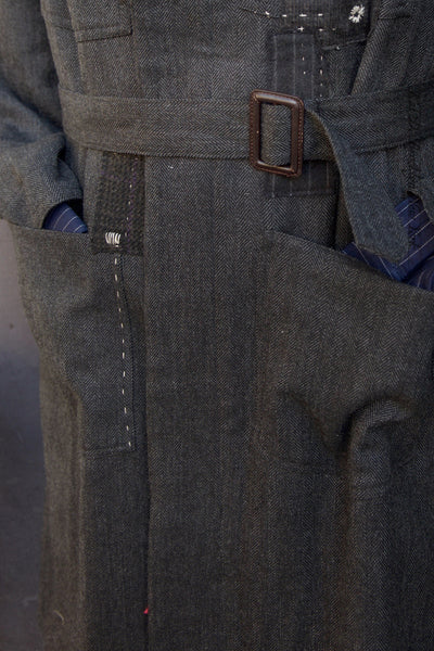 Wilson Lab Coat - Herringbone Wool - M (No Return)