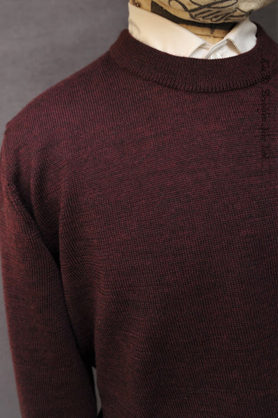 Eske Crew Neck Sweater - Bordeaux - M, L