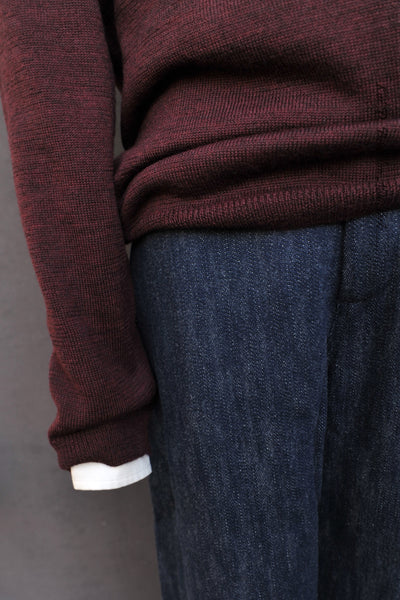 Eske Crew Neck Sweater - Bordeaux - M, L