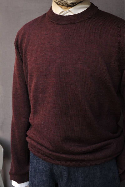 Eske Crew Neck Sweater - Bordeaux - M, L