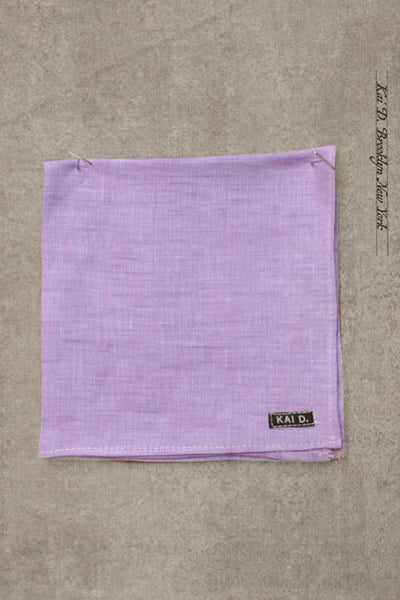 Italian Linen Pocket Square - Purple
