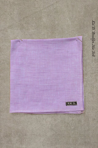 Italian Linen Pocket Square - Purple