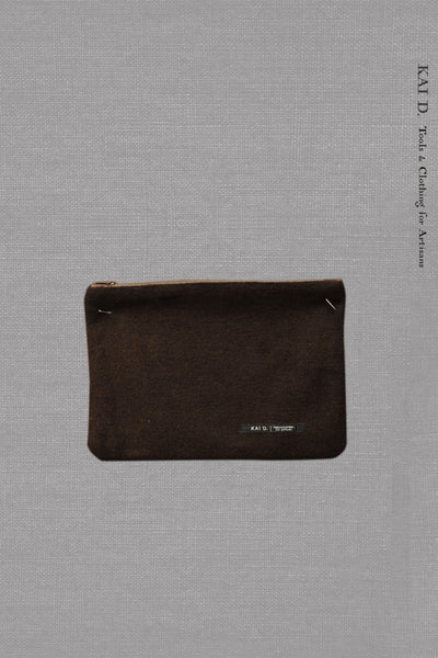 Hold All Utility Pouch - Brown Texture Wool