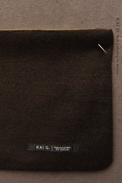 Hold All Utility Pouch - Brown Texture Wool