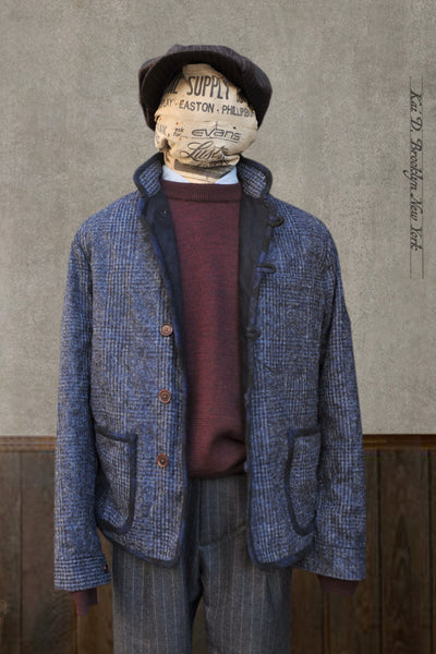 Meeker Jacket - Wool Cashmere Texture Plaid - M, L