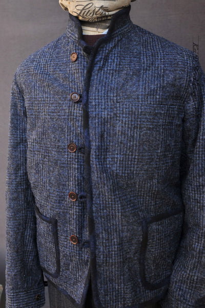 Meeker Jacket - Wool Cashmere Texture Plaid - M, L