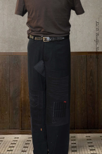 Wool Cashmere Boro Trousers - Black - 34 (NO RETURN)