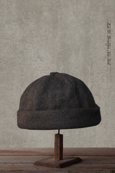 Watch Cap - Brown Wool Cashmere - M, L
