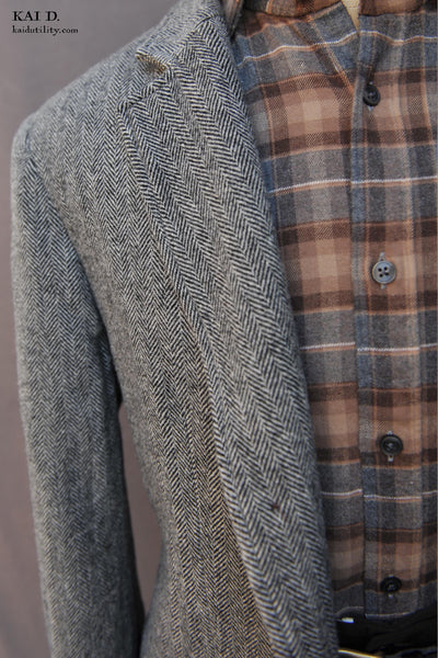 Dawson Blazer - Wool Herringbone - M, L