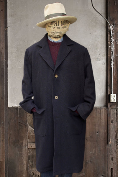 Writer's Coat - Ratine Wool - Navy - 48 (NO RETURN)