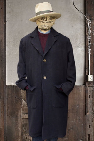 Writer's Coat - Ratine Wool - Navy - 48 (NO RETURN)
