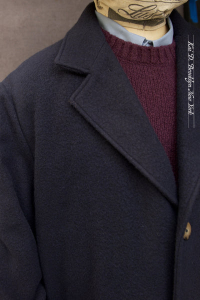 Writer's Coat - Ratine Wool - Navy - 48 (NO RETURN)