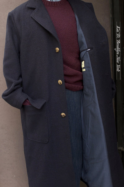 Writer's Coat - Ratine Wool - Navy - 48 (NO RETURN)