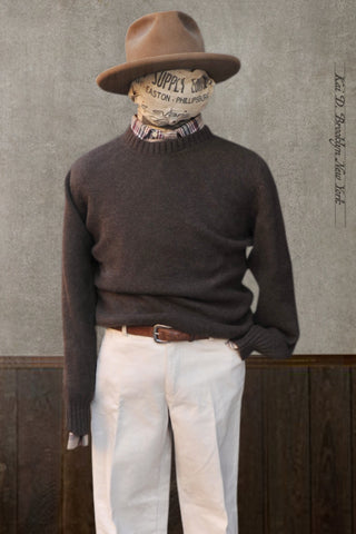 Mongolian Yak Wool Sweater - Walnut Brown - S, M, L, XL