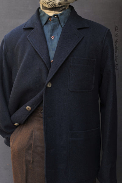 Traveler's Jacket - Navy Yak Wool - M (48) (NO RETURN)