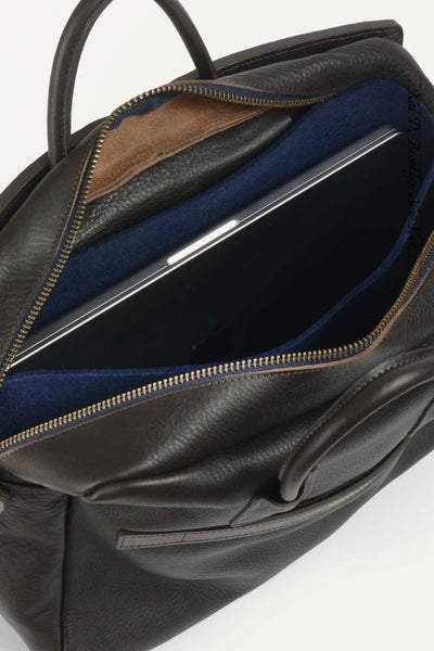 Zeppo Solo Business Bag - Dark Brown