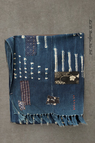 African Indigo Boro Scarf C