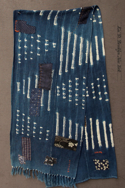 African Indigo Boro Scarf C