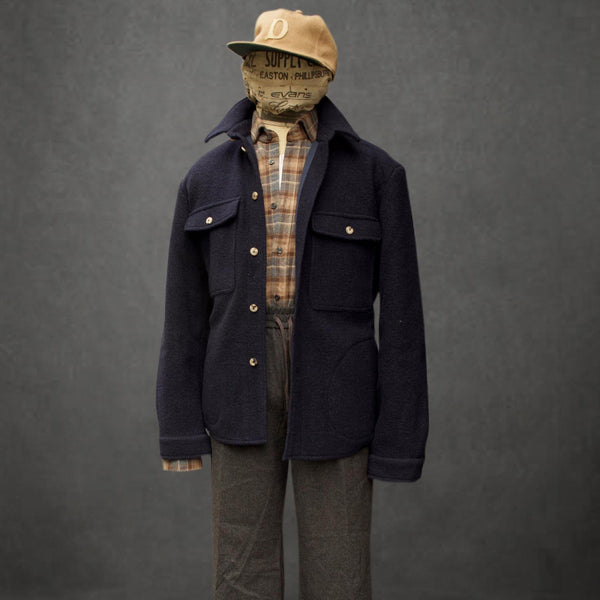 Parisian Two Pocket Overshirt - Boiled Wool - M