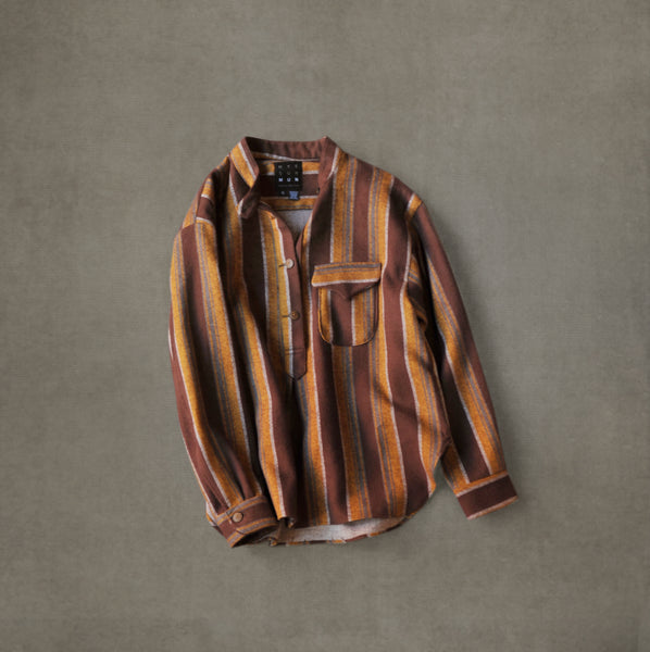 Uno Pull Over Shirt - Mustard Stripe - S