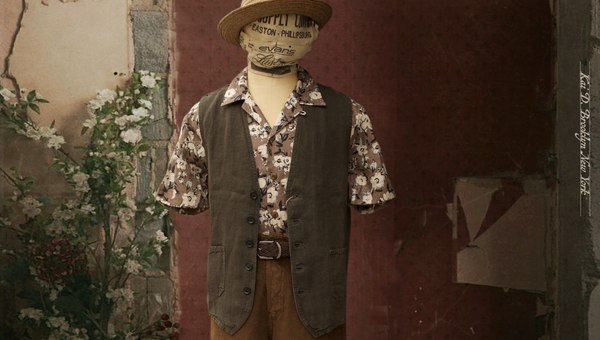 Heavy LInen Work Vest - Elk - 42(S), 44(M), 46(L), 48(XL), 50(XXL)