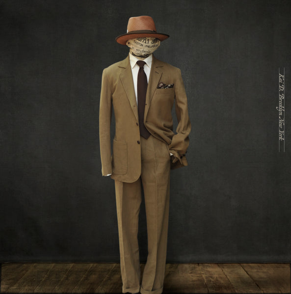 Shoemaker's Jacket - Khaki Cotton Linen - S, M, L