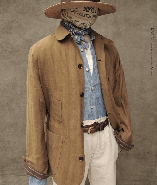 Degas Work Jacket - Soft Cotton Herringbone - M, L