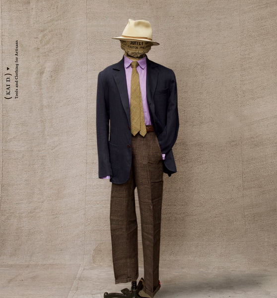 Shoemaker Jacket - Cotton Linen Navy - S, M, L, XL