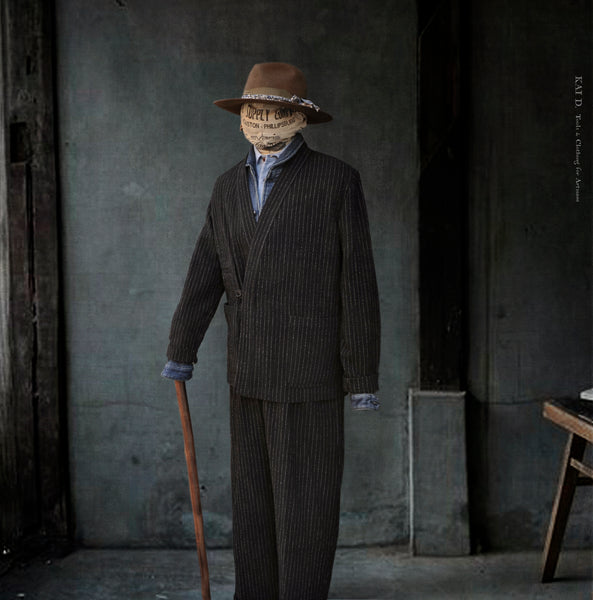 Scarecrow's Jacket - Wool Black Pin - S, M, L