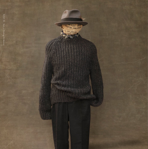 World Rover Hand Knit Sweater - Charcoal - S, M (NO RETURN)