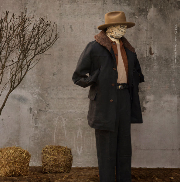 Mackinaw Shawl Collar Wool Coat - Black - M, L (NO RETURN)