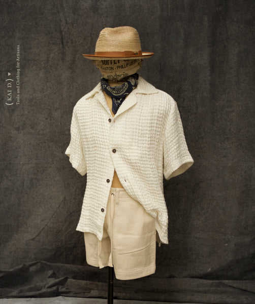 Artist Lounge Shirt - Linen Waffle - L (Oversized)