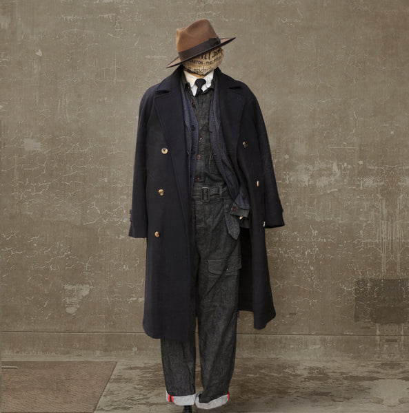 Grandad Wool Trench - Navy - 46, 48 (NO RETURN)