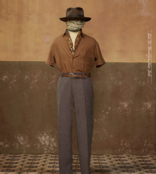 Bosun Pants - Rosewood Shibui Linen  - 32, 38