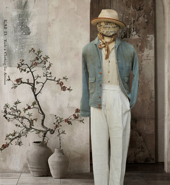 Shawl Collar Western Jacket - Faded Indigo - S (NO RETURN)