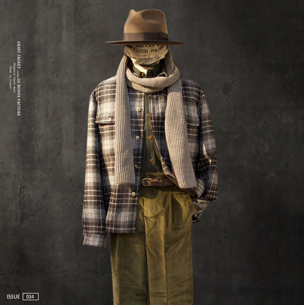 Parisian Two Pocket Overshirt - Shepherd's Check - M, L