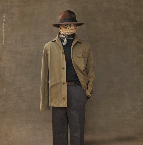 Worker Jacket -Mustard Khaki - M, L, XL (NO RETURN)
