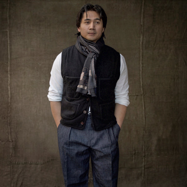 Boro Scarf - Japanese Light Wool E