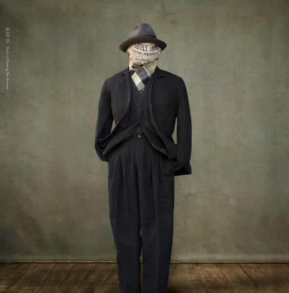 Garment Dyed Shoemaker Jacket - Black -  S/M, M/L