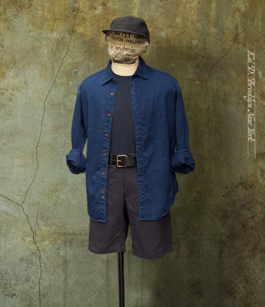 Delancey Shirt - Most Comfortable Indigo Cotton - S, M, L, XL