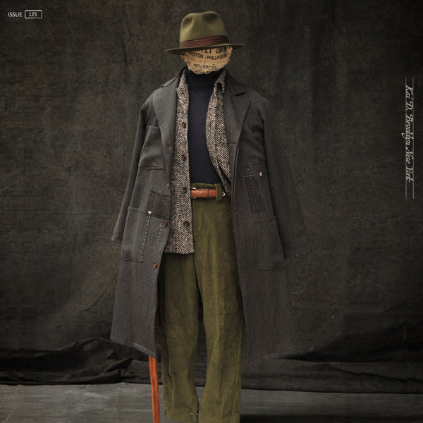 Wilson Lab Coat - Herringbone Wool - M (No Return)