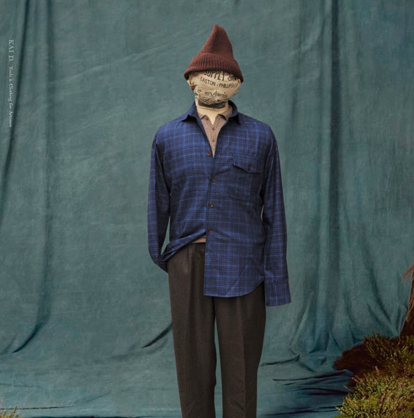 Skillman Shirt - Yarn Dye Indigo Plaid - M, L, XL, XXL