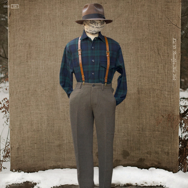 Maurice Over Shirt - Blackwatch wool  - M