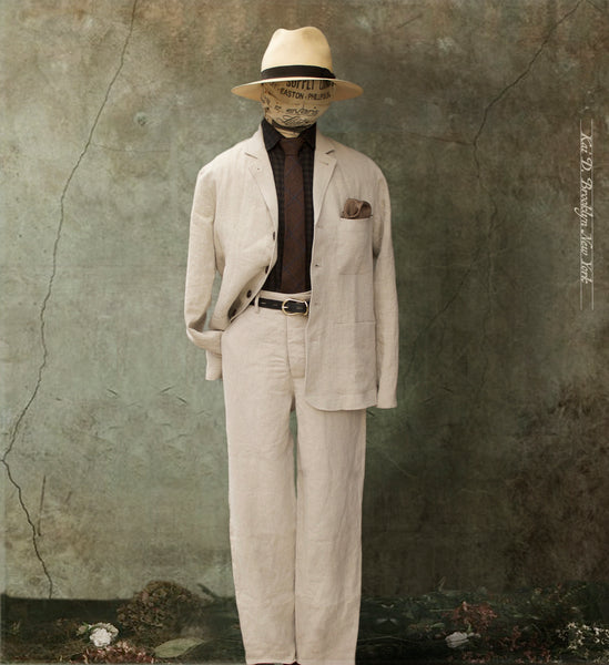 Ginsberg Jacket (Relaxed Cut) - Oatmeal Sabi Linen - M, L, XL