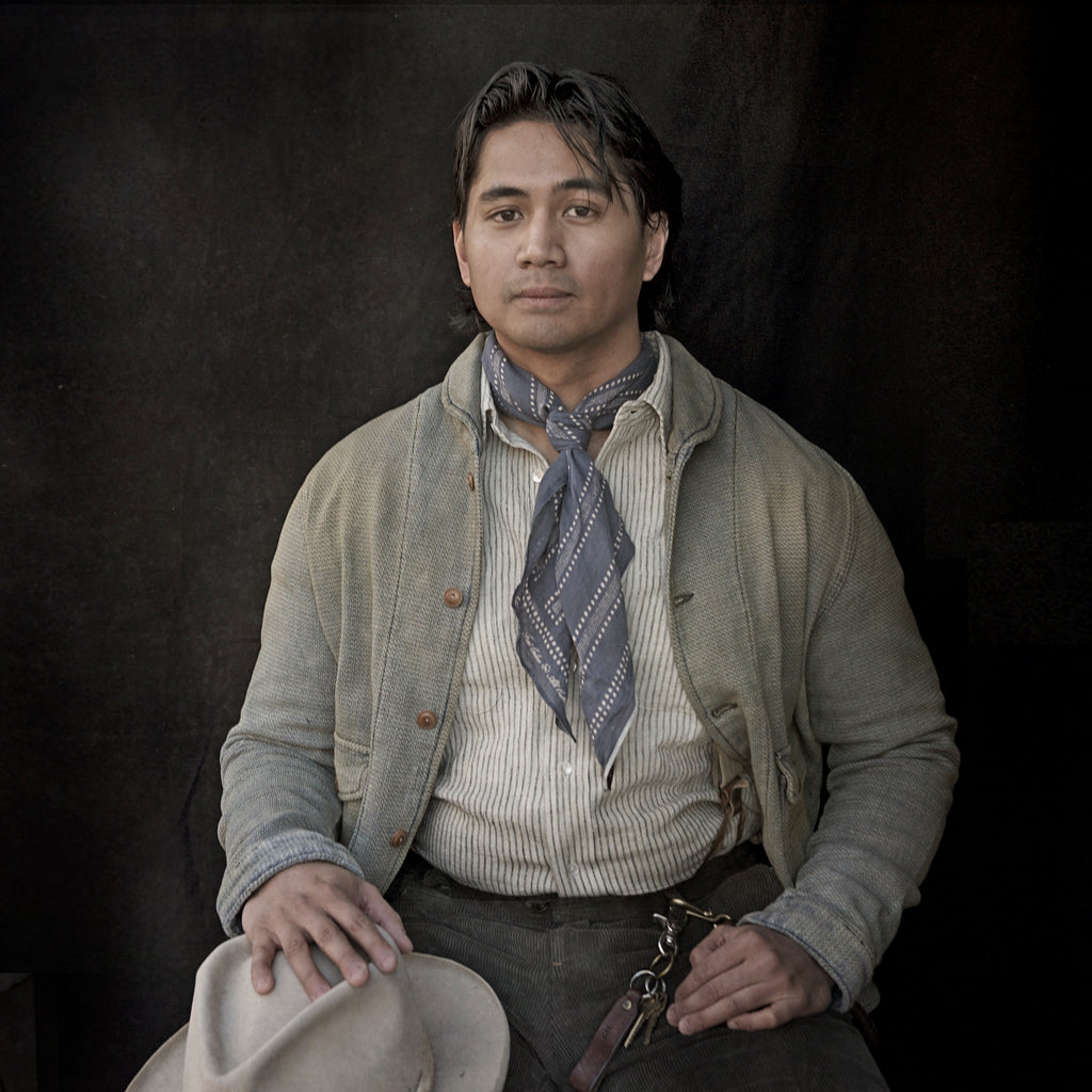 Kai D Utility — Shawl Collar Pioneer Jacket - Vintage Wash Indigo