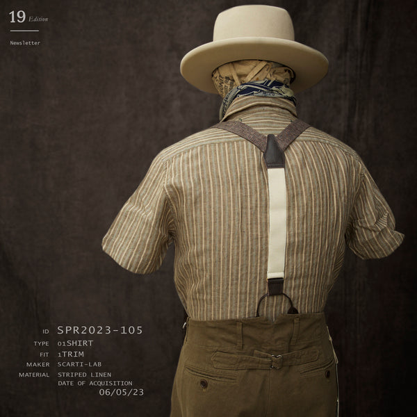 Linen Stripe Camp Shirt - M, L