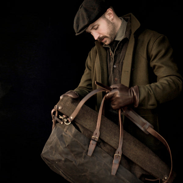 Cabine Bag - Khaki Wax Cotton / Tweed (NO RETURN)