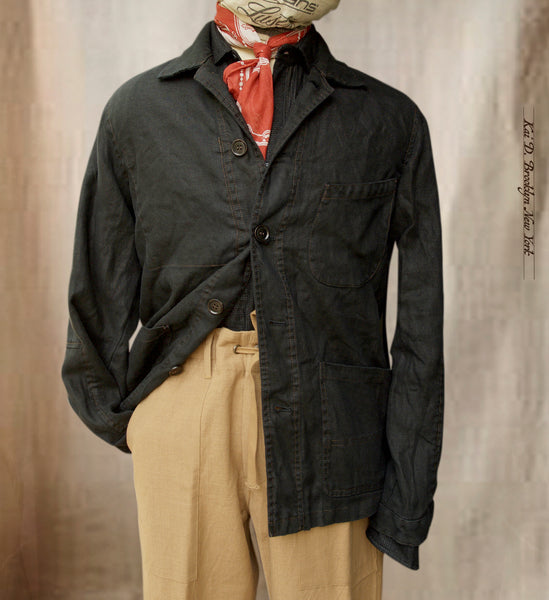 Architect Jacket - Over Dyed Japanese Linen - M, L (NO RETURN)